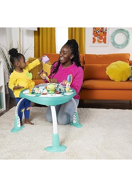Starts Bounce Bounce Baby 2'si 1 Arada Aktivite Merkezi Zıplayıcı ve Masa - Oynak Gölet (Yeşil), 6 Aylık ve Üzeri fırsatları