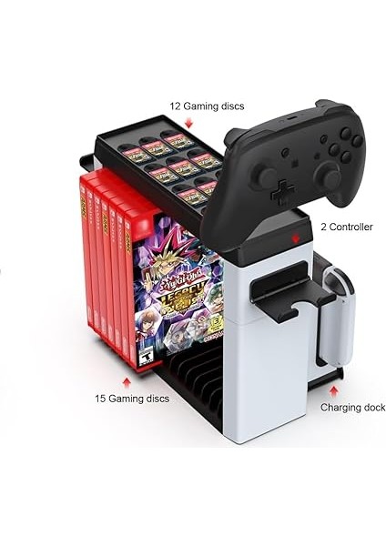 Nintendo Için Organizatör Stand Şarj Cihazı Tutucu Şarj Unitesi OLED Switch LED Göstergeli TNS-2113 indirimleri