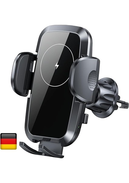 Kablosuz Şarjlı Kancalı Araç Içi Telefon Tutucu 15W - Havalandırma Araba Telefon Tutacağı