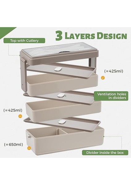 1500 ml Bento Box Çantalı – 3 Katlı Yemek Kutusu, Çatal Bıçak Setli, 4'ü 1 Arada Yemek Hazırlama Kabı, Yalıtımlı Çantalı, Öğrenciler, Yetişkinler, Ofis, Mikrodalga Fırın, Bulaşık Makinesi fiyatları