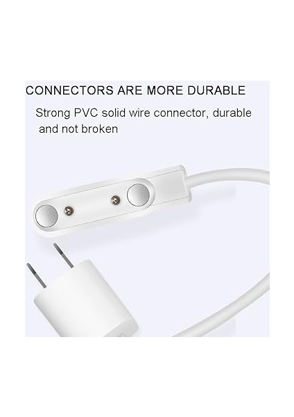 Manyetik Milkywatch Çocuk Saati Şarj Kablosu, 2.4A Hızlı Şarj, 7.62MM 2 Pim Universal, 0.6 Metre Kablo, Akım Korumalı, NRT-50104, Beyaz fırsatları