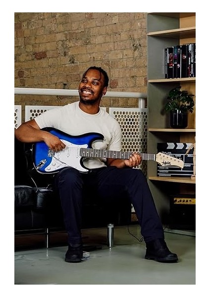 AGE-80BL Amfili Full Elektro Gitar Seti 4/4 Yetişkin 39 Inç Blue modelleri