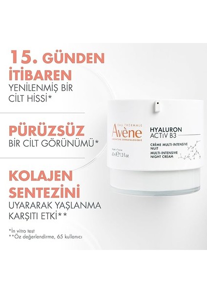 Activ B3 Hyaluronik Asit ve Niasinamid Içerikli Yoğun Gece Kremi 40 ml modelleri