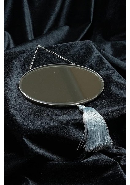 DESIGN.925 Ayar Gümüş El Yapımı Duvar Aynası, Gri Püsküllü Fatma'nın Eli Motifli fırsatları