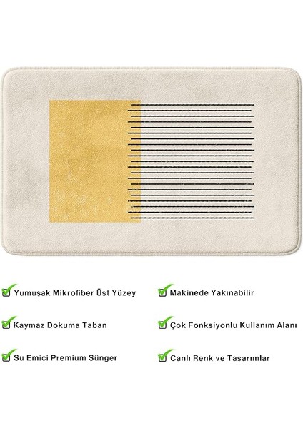 Sevimli Tasarımlı Mikrofiber Banyo Paspası, Kaymaz Taban, Makinede Yıkanabilir, Banyo Halısı (79_BPSM, 2'li Takım) indirimleri