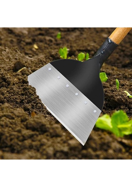 Fonksiyonlu Bahçe Küreği, Dış Mekan Bahçe Temizleme Küreği, Yabani Ot Temizliği, Gübreleme, Toprak Değiştirme Vb. Için Uygundur (23 Cm)