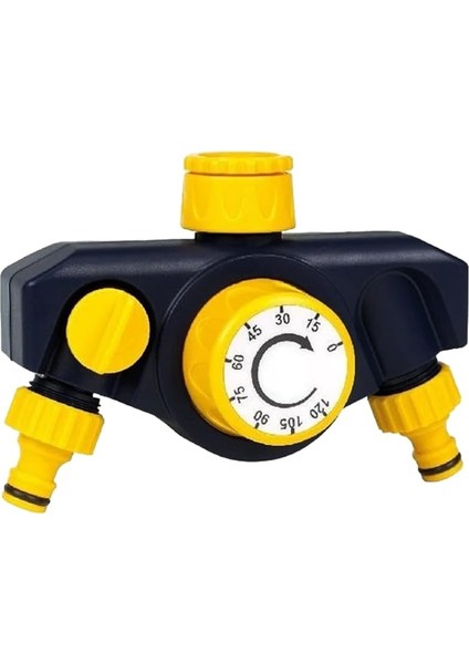 Mekanik Çift Çıkışlı Su Zamanlayıcısı Bahçe Sulama Temizleme Manuel Zaman Ayarlı