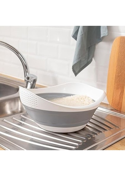 Katlanabilir Pratik Pirinç, Mercimek Süzgeci | Yer Kaplamayan Katlanır Süzgeç – Geniş ve Kullanışlı Tasarım (30X25X15,5 Cm) indirimleri