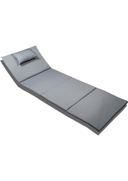 Taşınabilir Katlanır Çanta Şezlong Minderi, Yastıklı Minder (Gri) modelleri