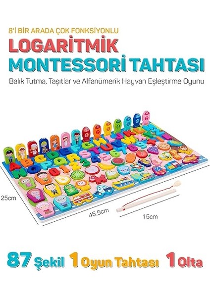 Tahtası 8'i Bir Arada Çok Fonksiyonlu Balık Tutma ve Eşleştirme Macerası fiyatları