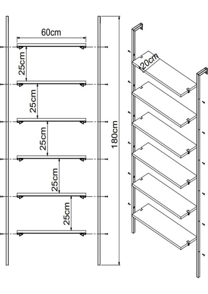 Duvara Monte Kitaplık, Raf (Antrasit) fiyatları