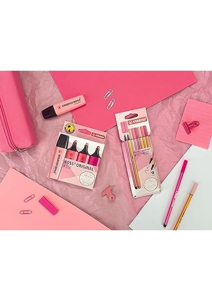 - Boss Orıgınal - Fosforlu Kalem - 4'lü Paket - Pembe Tonları fırsatları