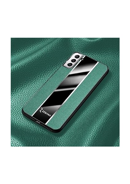 Samsung Galaxy S21 Fe 5g ile Uyumlu Kılıf Zebana Premium Deri Kılıf Yeşil fırsatları