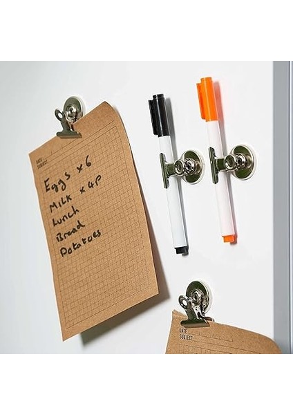 12 Adet Mıknatıslı Mandallı Buzdolabı Magnet Fotoğraf Kağıt Evrak Tutucu indirimleri