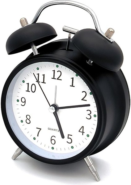 16CM Büyük Boy Akar Saniyeli Alarm Çalar Saat - Nostaljik Masa Saati Siyah fırsatları