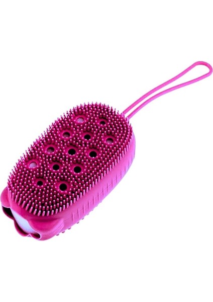 Silikon, Içi Süngerli Duş, Banyo, Hamam Kesesi, Rahatlatıcı Masaj Etkili Yumuşak Duş Lifi, Silikonlu Süngerli Duş Kesesi (Mor)