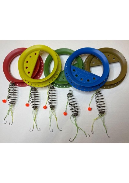 Yaylı Sazan Hazır Olta Takım 3 Iğneli Boncuklu 5 Adet