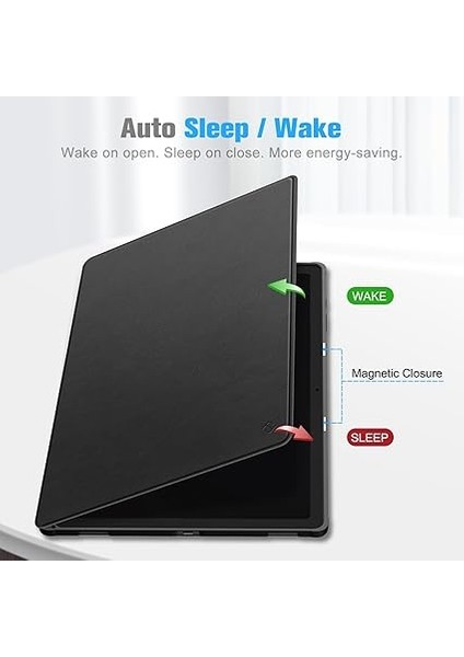 Samsung Galaxy Tab S10/S9/S8 Ultra 14,6 Inç Tablet Için Kılıf, Yumuşak Tpu Arka Yüz Gövde Folyo Koruyucu, S Pen Tutuculu ve Otomatik Uyku/uyanma, Siyah indirimleri