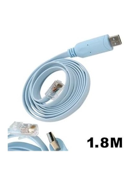 3852A USB Cisco Konsol Consol RJ45 USB 2.0 To RJ45 Konsol Kablosu – 1.8m (CH340 Chipset) Cisco Router &amp; Switch Uyumlu CH340 Kablosu fiyatları