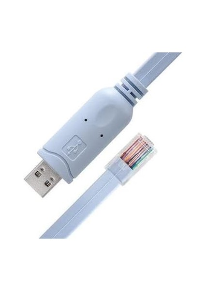 3852A USB Cisco Konsol Consol RJ45 USB 2.0 To RJ45 Konsol Kablosu – 1.8m (CH340 Chipset) Cisco Router &amp; Switch Uyumlu CH340 Kablosu modelleri