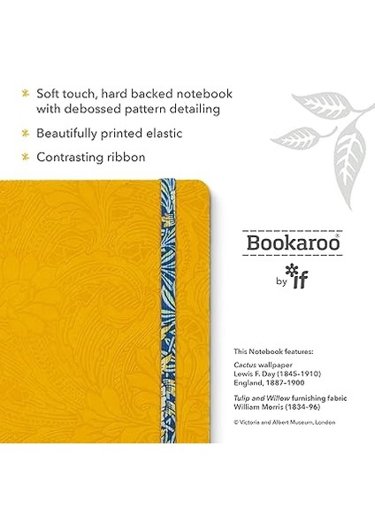 Bookaroo A5 Günlük Sarı Çiçek Desen modelleri