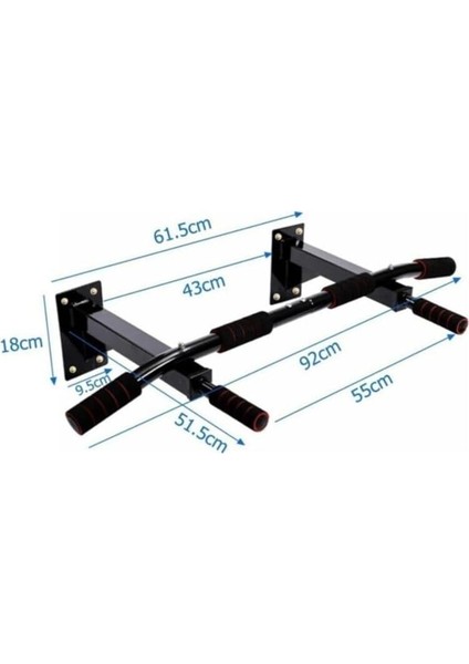 Siyah Duvar Barfiksi Duvara Monte Barfiks Aleti Barfiks Demiri 80-100 cm Duvara Monte Siyah fırsatları