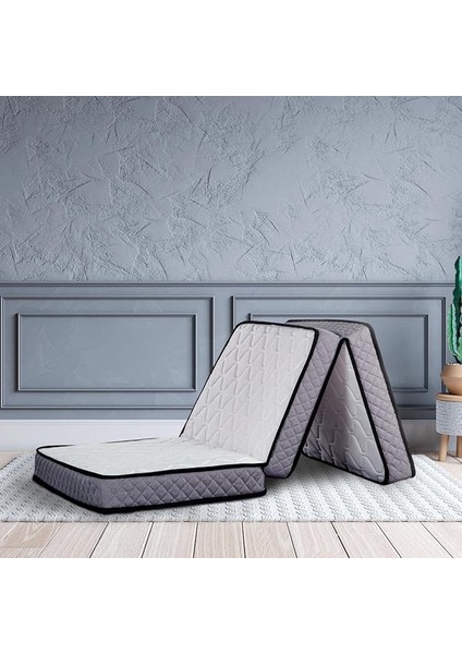 Deluxe Kuştüyü Sünger Katlanır Yatak 90X190 cm 90X190 Beyaz
