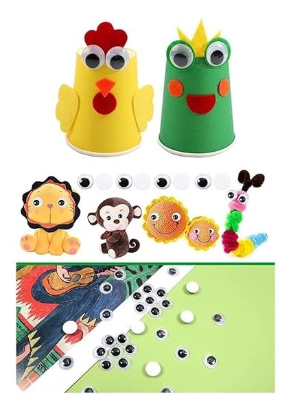 Göz Siyah 8 mm 50 Li 1 Paket Oynayan Göz 8mm Hobi Tasarım Anasınıfı Kreş Etkinlik Elişi fırsatları