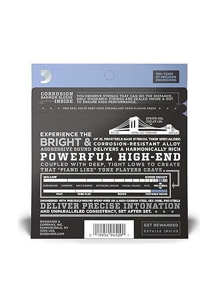 EPS170-5SL Bas Gitar Tel Seti, 5 Telli, Xl, 45-130, Super Lon fiyatları