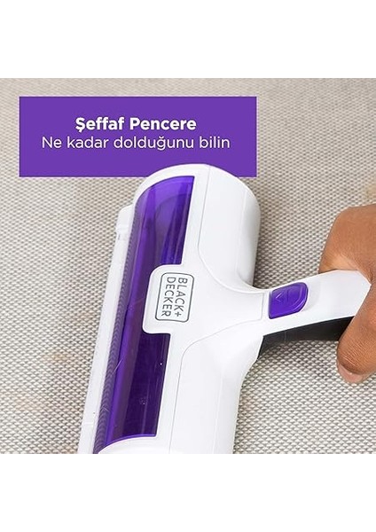 + Decker HMSCT0001-XJ Evcil Hayvan Tüy Toplayıcı, Rulo, Köpek ve Kedi Tüylerini Toplar fırsatları