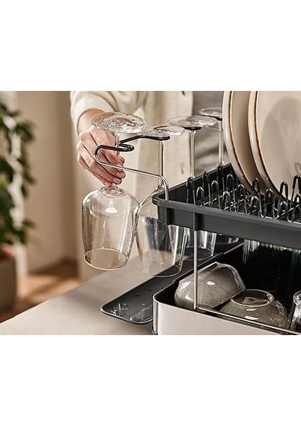 Joseph Excel Paslanmaz Çelik 2 Katlı Bulaşıklık, Gri fırsatları