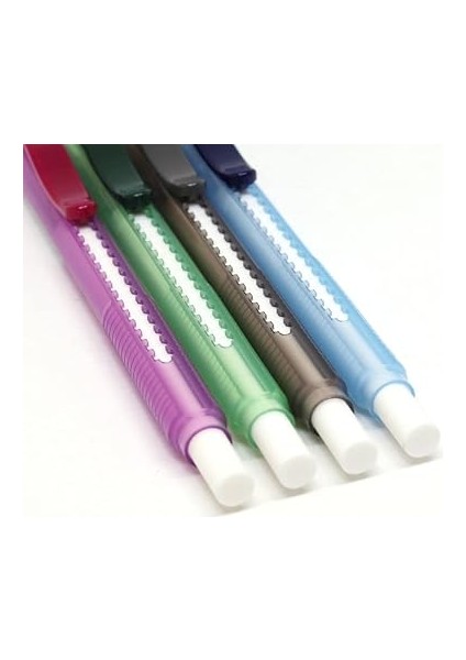 Clic Eraser 2 Sürgülü Kalem Silgi Şeffaf Gövdeli, Siyah modelleri