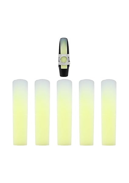 Saksafon Sazlık Çok Yönlü Mukavemet 2.5 Bb Reçine Sazlık Profesyoneller Için Sazlık Sahne Konseri, 5 Set (Yellow) fırsatları