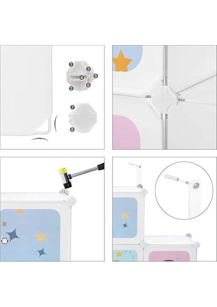 15 Küplü Raf Sistemi, Çocuklar Için Saklama Dolabı, Geçmeli Raf, Plastikten Yapılmış Ayakkabı Rafı, Kapaklı Gardırop, Çok Amaçlı, Ayakkabı, Oyuncak, 153 x 31 x 153 Cm, Beyaz LPC902W indirimleri