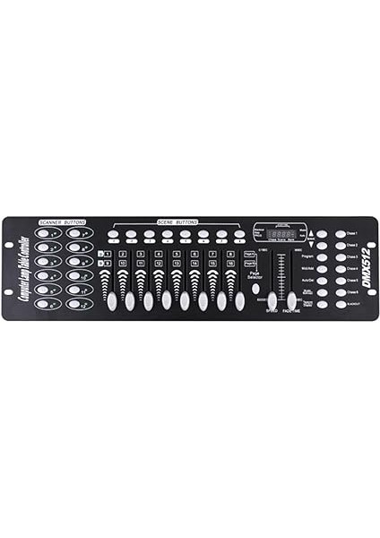 Kontrol Cihazı, Dmx Konsolu, 192CH DMX512 Konsolu, 2m/6,6 Ft Dmx Sinyal Kablosu Ile, Sahne Aydınlatma Çalışmasının Düzenleme Programı Için Kontrol Paneli Kullanımı modelleri
