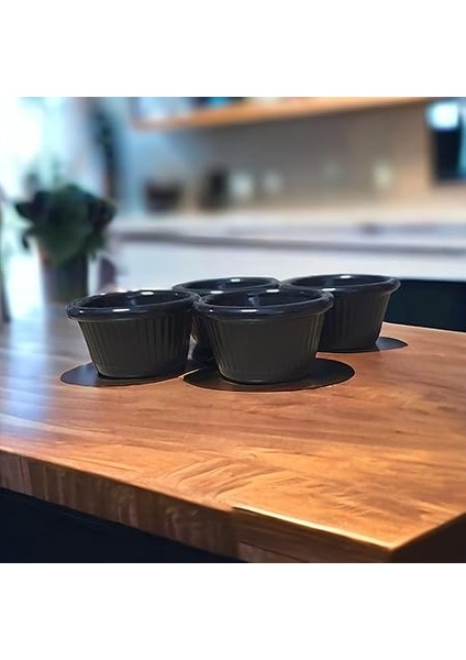 Reçellik ve Kahve Yanı Kasesi,sosluk,sunumluk Mini 6lı (Siyah) fırsatları