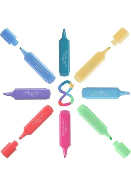 Faber Castell-Fosforlu Kalem 8'li Pastel Set