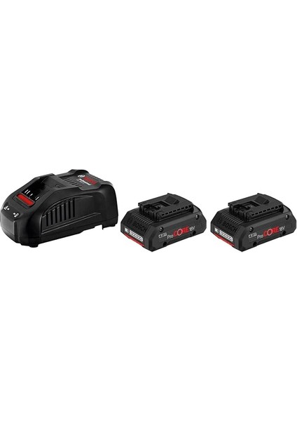 Professional 18V Sistem Batarya Başlangıç Seti 2x PROCORE18V 4,0AH Pil+Gal 1880 Cv Hızlı Şarj Cihazı, Kutuda)