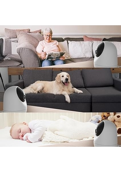 Smart Akıllı Iç Mekan Güvenlik Kamerası 3mp 1080P Full Hd Görüntü Kalitesi Wi-Fi Hareket Algılama 355° 10M Gece Görüş Mesafesi Çift Yönlü Sesli Iletişim Bulut/yerel Depolama (256GB) 1 Adet indirimleri