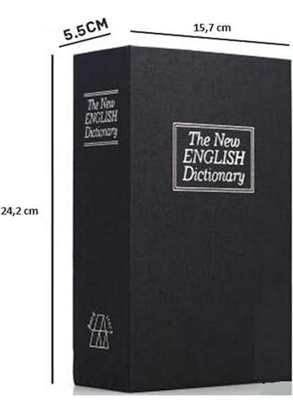 24CM Xl Büyük Boy Kitap Şeklinde Gizli Kasa Şifreli Kilitli Sözlük Para Mücevher Kasası fırsatları