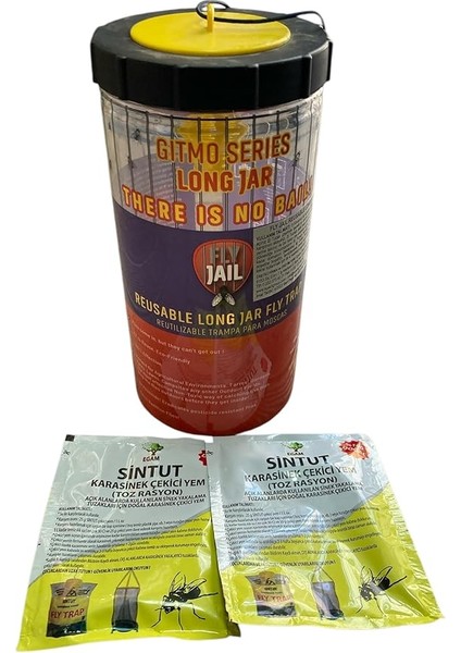 Sinek Tuzağı Tekrar Kullanılabilir (2 Adet Paket Tozuyla)