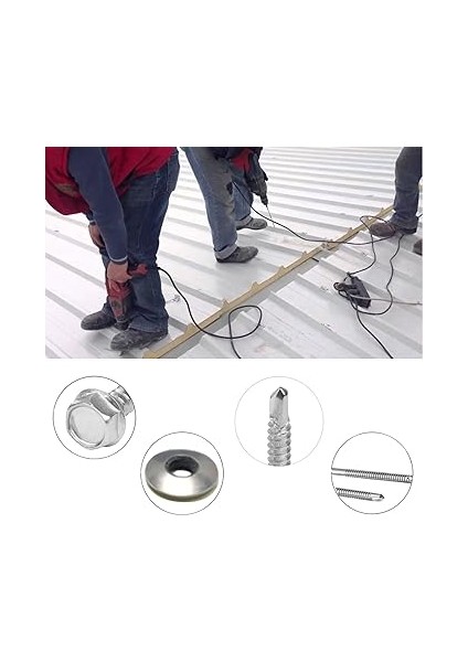 Trapez Çatı Vidası 5.5X32 mm Paket 100 Adet Matkap Uçlu Sac Akıllı Vida Çatı Panel Metal Ağaç Vidası modelleri