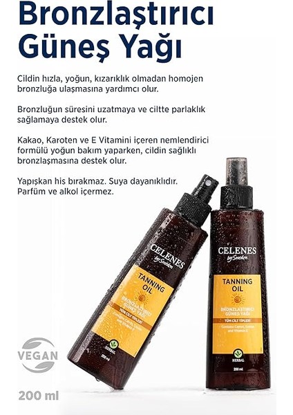 Herbal Bronzlaştırıcı Güneş Yağı, 200ML modelleri