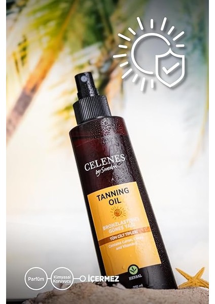 Herbal Bronzlaştırıcı Güneş Yağı, 200ML fırsatları