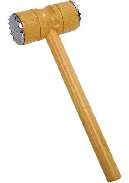 Dövme Tokmağı Ahşap 2 Başlı Et Dövme Çekici Paslanmaz Kasap Et Döveceği Ezme Yumuşatma Aparatı