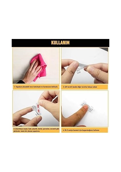 Kablo Sabitleyici ve Düzenleyici Klips 20 Adet, Yapışkanlı Kablo Tutucu Klips indirimleri