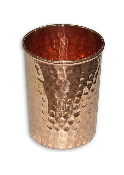 Saf Bakır Dövülmüş Bardak Iyileştirme Ayurveda Ürünü Sofra Aksesuarları, 4'lü Set, Yükseklik 9,5 cm modelleri