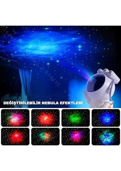 Astronot Gece Lambası Galaxy Projektör,led Galaksi Işık Projektörü Çok Renkli Nebula Galaksi Yıldızlı Gece Işığı Uzaktan Kumandalı Projektör Lambası Yatak Odası indirimleri