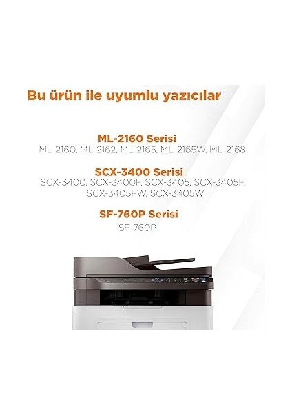 ML-2165 2'li Avantaj Paket / MLT-D101S Samsung Uyumlu Muadil Toner modelleri