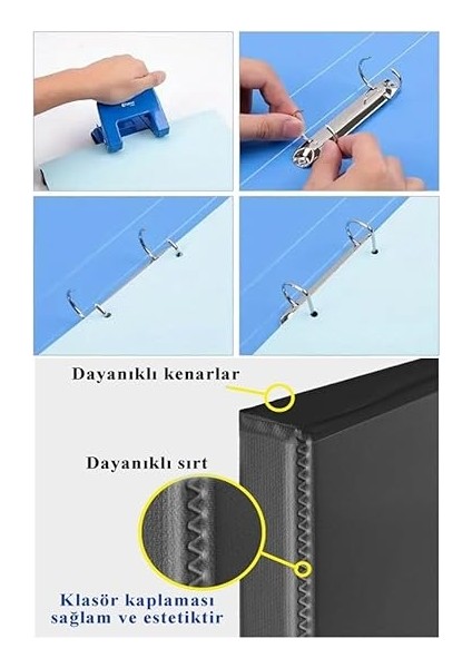 Halkalı Klasör 1 Adet A4 Pvc Öğrenci ve Ofis Tipi Evrak Sunum Klasörü Iç Cepli Otomatik Mekanizmalı Büro Okul Arşivle Pembe fırsatları